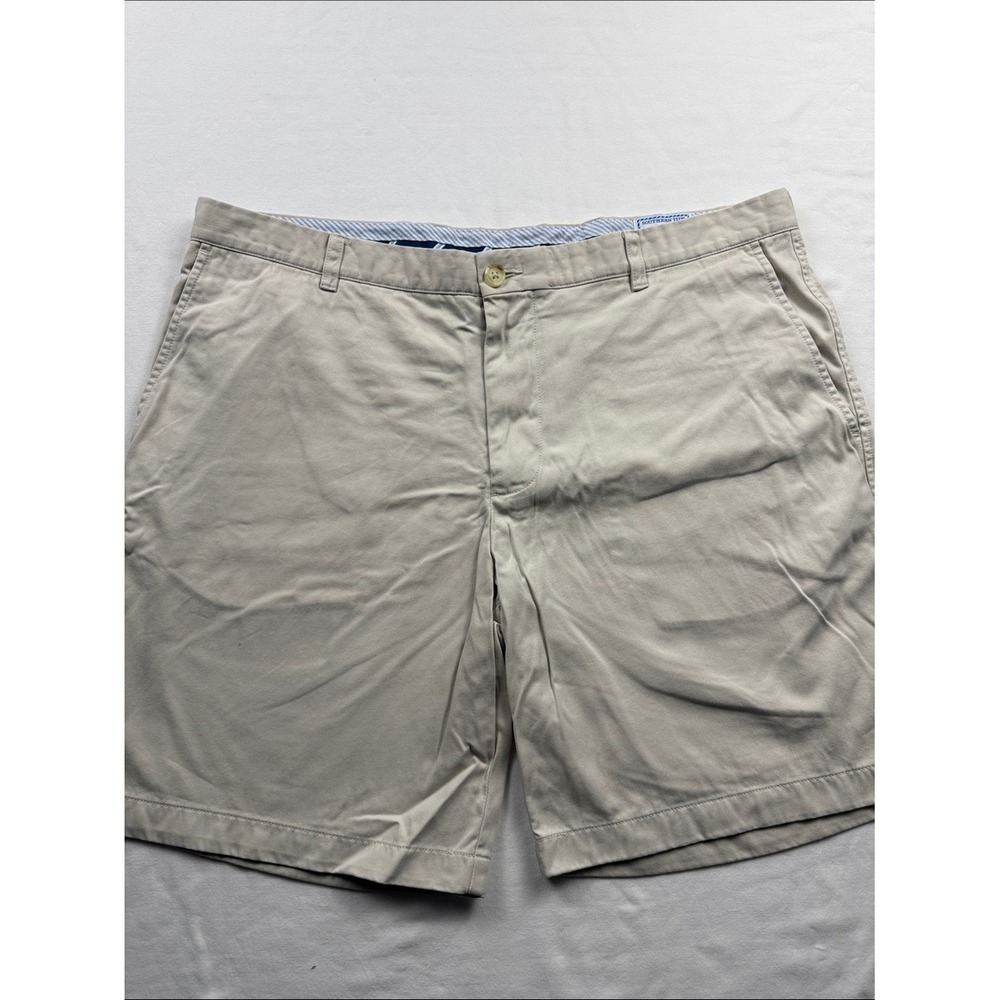 Southern Tide Skipjack Mens Khaki Tan Pima Cotton Modal Shorts W40 Flat Front